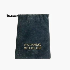 National Wildlife schwarzer Samt Kordelzug Beutel 5 x 4 - Bild 1 von 3