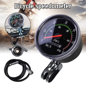 Bicycle Bike Speedometer Analog Mechanical Odometer Riding Cycling Odometer - Picture 1 of 2