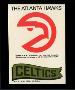 Pegatinas del equipo Topps 1973 Atlanta Hawks/Celtics EX a EX-MT - Imagen 1 de 2