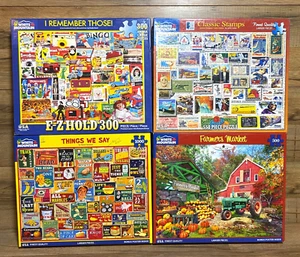 LOT OF 7 - WHITE MOUNTAIN - 300 500 1000 PC LARGE PIECES - JIGSAW PUZZLES - Picture 1 of 10