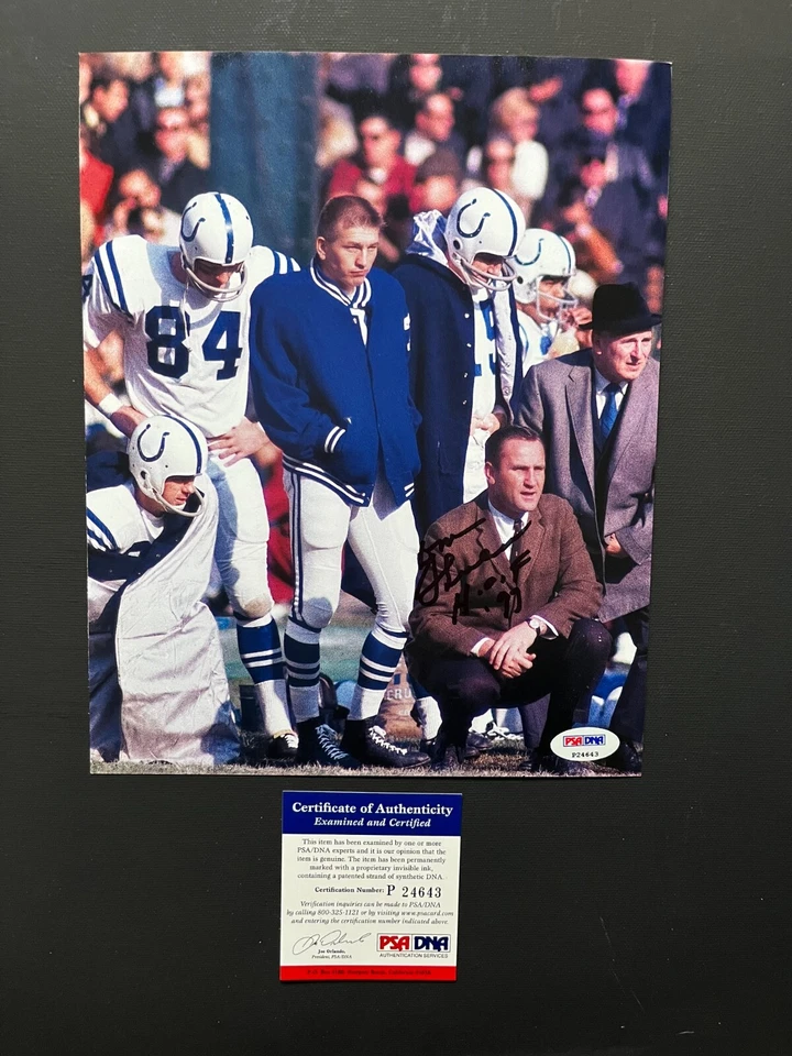 Don Shula autographed signed Unitas Colts Dolphins HOF 8x10 photo PSA/DNA coa - Image 1 of 1