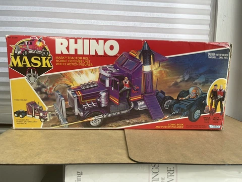 M.A.S.K Kenner Rhino Box!  Mask! Cover