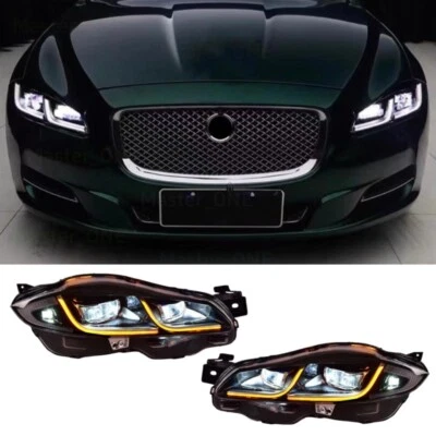 Conjunto de faros proyectores LED DRL aptos para Jaguar XJ XJL 2011-2019 Foto 1 de 4