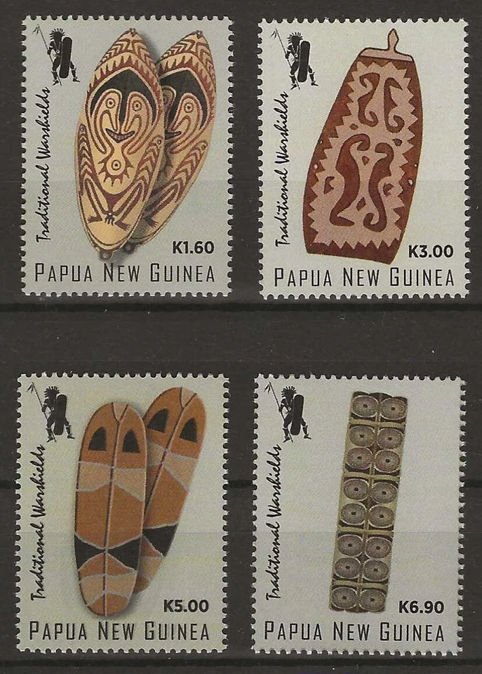Papua New Guinea 2023 - Traditional Warshields Set of 4 - MNH - Imagem 1 de 1