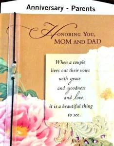ANNIVERSARY Card for My PARENTS, Wedding Anniversary MOM AND DAD HALLMARK 50C - Picture 1 of 50