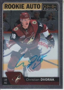 2016-17 O-Pee-Chee Platinum RC Autograph Christian Dvorak - Arizona Coyotes - Bild 1 von 2