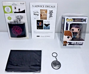 Game of Thrones Memorabilia Mix Lot ALL NEW Notebook/Flask/Decals/Funko Pop+MORE - Picture 1 of 10