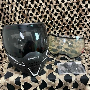 NEW Empire EVS Paintball Mask - Black/White w/ Ninja & Clear Lenses (21722) - Picture 1 of 11