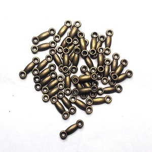 Spacer Bead Bar Double Eye Aged Brass Links 11mm 25ct - Picture 1 of 2