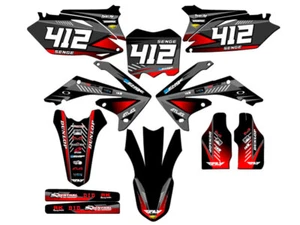 2010-2013 CRF 250 R SURGE Black Senge Graphics Kit Compatible with Honda - Picture 1 of 10