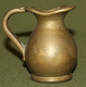 Antique hand made brass milk jug creamer - Picture 1 of 12