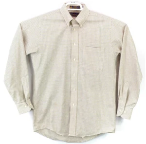 Arrow Men’s Long Sleeve Multicolor Check Size 14.5 32/33 Shirt Made In Canada - Picture 1 of 4