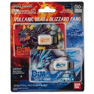 DIGIMON Vital Hero DIM Card Pack Volcanic Beat & Blizzard Fang Bandai Namco - Picture 1 of 2