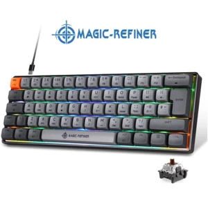 60% Mechanical Keyboard RGB Backlit 61 Keys Type C Dye-Sublimation PBT Keycaps - Picture 1 of 18