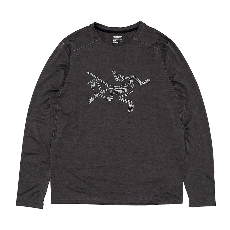 Arc'teryx Para Hombres - Camiseta Camiseta con Logo Cormac L/S - Negra Brezo/Solitud Foto 1 de 1