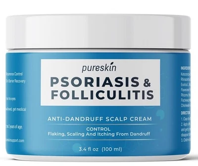 Pureskin Psoriasis & Folliculitis Anti Dandruff Scalp Cream 100ml BOXED EXP 6/27 - Image 1 of 4