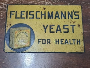 Vintage Burdick Company Inc Tin Sign Fleischmanns Yeast - Bild 1 von 7