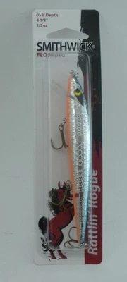 Smithwick ARB1232OB Rattlin Rogue 4.5" 1/3 OZ Cromo Azul Espalda Vientre Naranja Foto 1 de 4
