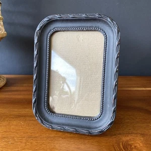 Vintage Burnes of Boston Picture Frame Rustic Decorative Wood Holds 4”x6” Photo - Picture 1 of 10