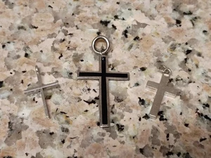 3 cruces de plata de ley  - Imagen 1 de 6
