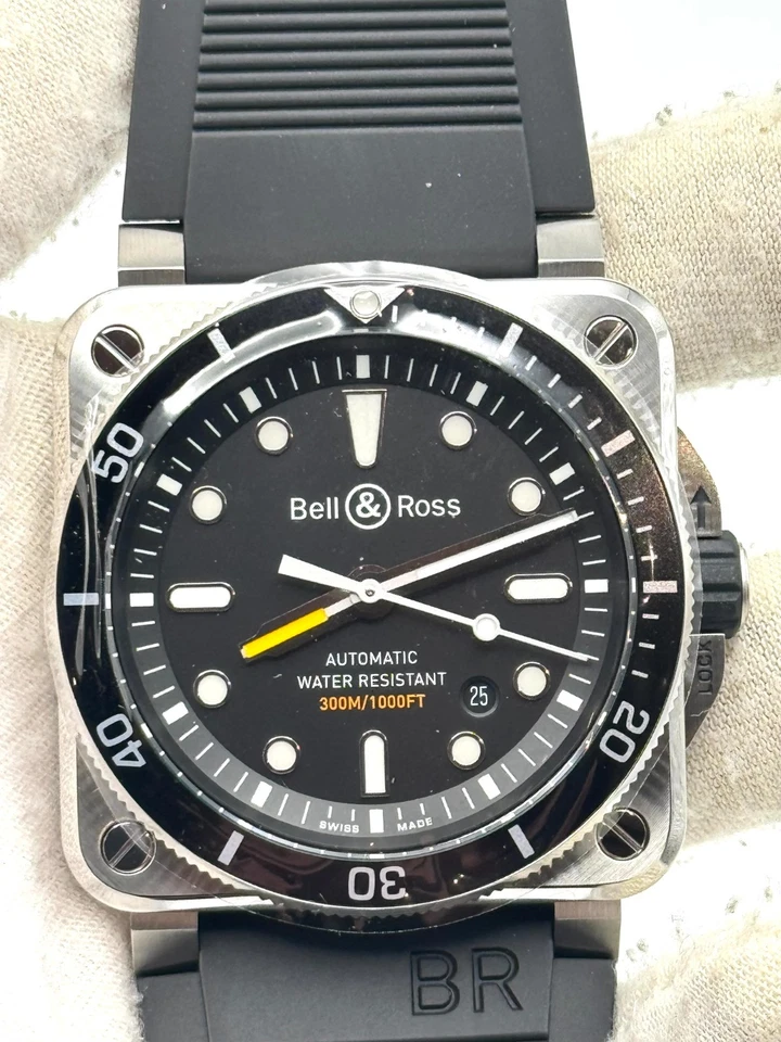 eBay Live Bell & Ross BR03-92 42mm Black Strap BR0392-D-BL-ST/SRB UNWORN 2024 - Image 1 of 1