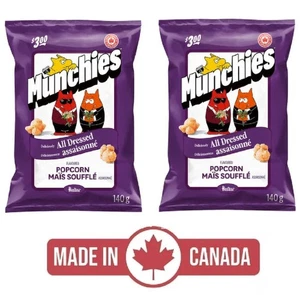 2-Pack Munchies All Dressed Popcorn (140g) Snacks Crispy Canada Sweet Tangy Yum - Bild 1 von 2
