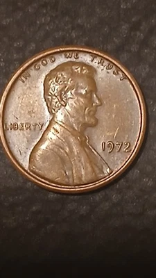 1972 Bronce Penny No Mint Mark Rare Error Double Die Too - Image 1 of 4