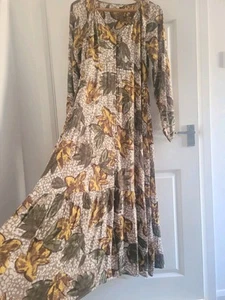 Fat Face Emma Tiered Midi Dress Current Season 14 R Worn Once - Picture 1 of 6