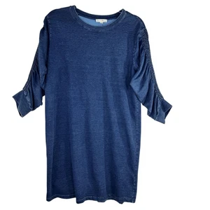 Jane and Delancey Kleid Damen mittelblau geraffte Ärmel Freizeit Stretch modern - Bild 1 von 8