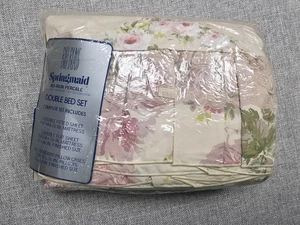 Vintage Bill Blass Springmaid Double Bed Set Floral Windemere No-Iron USA New - Picture 1 of 8