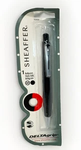 NOS SHEAFFER  Deltagrip Black Barrel Satin Chrome Trim Ballpoint Pen in Package - Picture 1 of 5