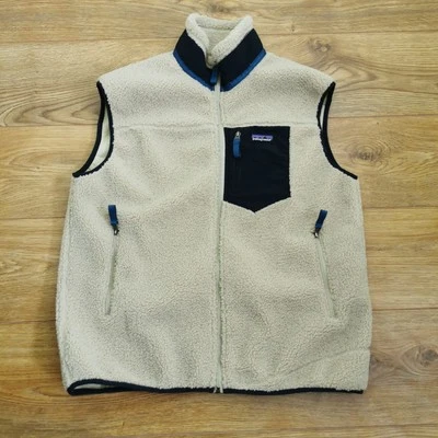 Patagonia Classic Retro-X Fleece Vest Men L Large Beige Pile Fleece Sherpa Gilet - Image 1 of 4