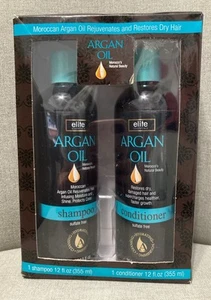 elite Essentials Arganöl Shampoo & Conditioner 12 Fl. oz. je. Neu/ungeöffnet. - Bild 1 von 2
