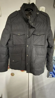 Moncler Grey Wool Down Putfer Jacket Size 4 - Image 1 of 4