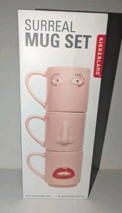 Surreales Gesicht 3er Set Tassen von Diana Paisis Kikkerland Bitten Netherland Design - Bild 1 von 6