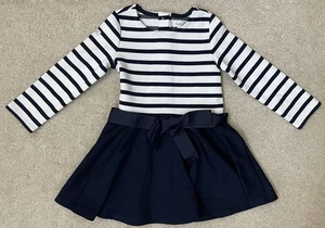 Ralph Lauren 18M Navy And White Striped Twirl Dress - Picture 1 of 9
