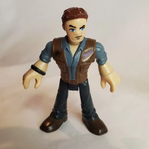 Imaginext Jurassic World Owen Grady Brown Vest Action Figure Only Park Dinosaurs - Picture 1 of 2