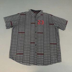 Nike Air Jordan Shirt Mens Medium Short Sleeve Button Up Legendary 23 Jumpman - Picture 1 of 10