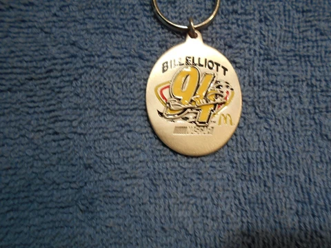 NASCAR BILL ELLIOTT # 94 PEWTER KEYRING KEY CHAIN NEW Cover