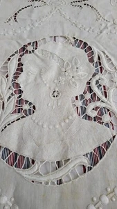 Modernist Hand Embroidered Thread Bedspread Bride - Picture 1 of 16
