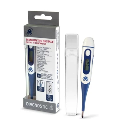 Termometro Digitale Febbre Flessibile Istantaneo 20' Adulti Bambini Ascellare - Immagine 1 di 4