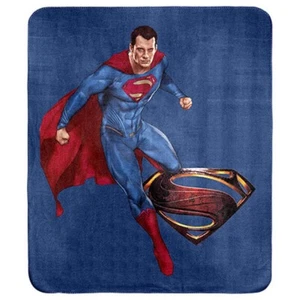 Superman DC Justice League Throw Blanket Rug - Officially Licensed - 150x130cm - Picture 1 of 1