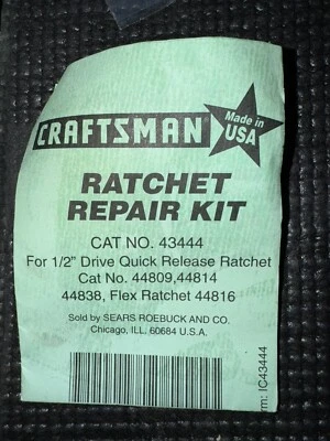 "Kit de reparación de trinquete Craftsman 43444 44809 1/2"" Dr 44814 44816 Teardr". Foto 1 de 4
