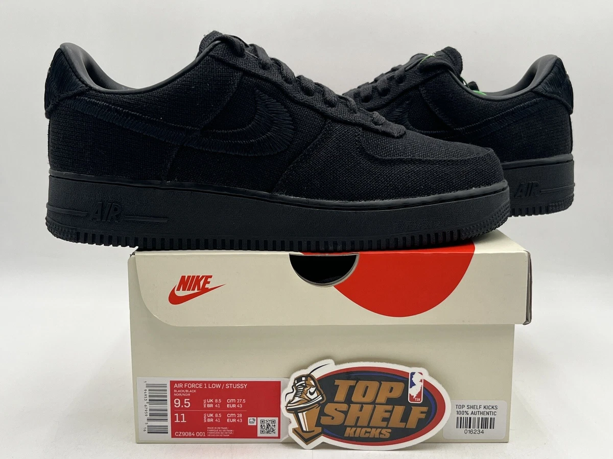 Preços baixos em Nike Air Force 1 Low Stussy Black | eBay