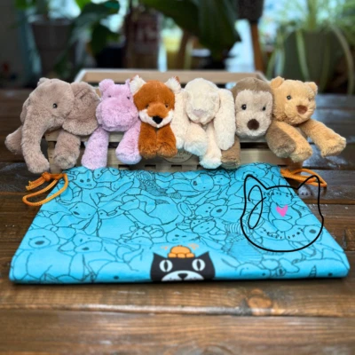 Full Set of 6 Tiny Smudge Animals New BNWT Elephant Hippo Fox Rabbit Monkey Bear - Image 1 of 4