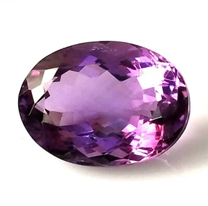 11.05 Carat Natural Purple Amethyst Oval Shape Faceted Loose Gemstone 17X12.4 mm - Picture 1 of 6