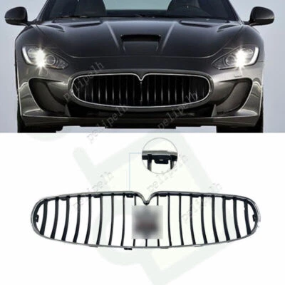 Parrilla de parachoques delantero para Maserati GranTurismo 2008-2017 ABS negro + chapada Foto 1 de 4