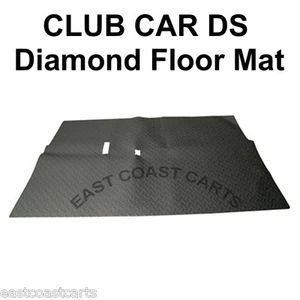 Carro de golf Club Car DS tapete de piso de diamante goma negra - Imagen 1 de 1