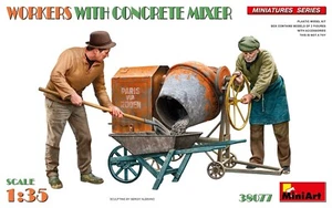 MINIART MODELS 1/35 Workers (2) w/Concrete Mixer MIA38077 - Picture 1 of 1