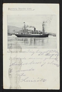 139-BOATS & SHIPS -GERMANY -Hamburg-Amerika Linie Am Bord des Dampfers … (1904) - Picture 1 of 2